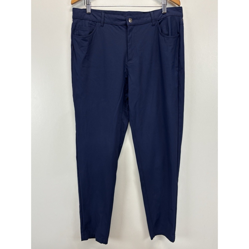 FABLETICS  Men's 36x34 (36x33) The Don Trouser 5 Pocket Pant Navy Stretch